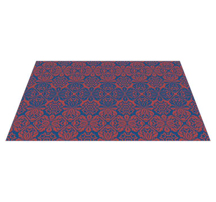 Floral vinyl rug with elegant botanical designs - TenStickers