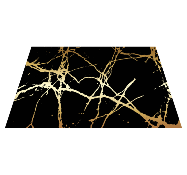 Elegant Gold Stripes marble vinyl rug - TenStickers