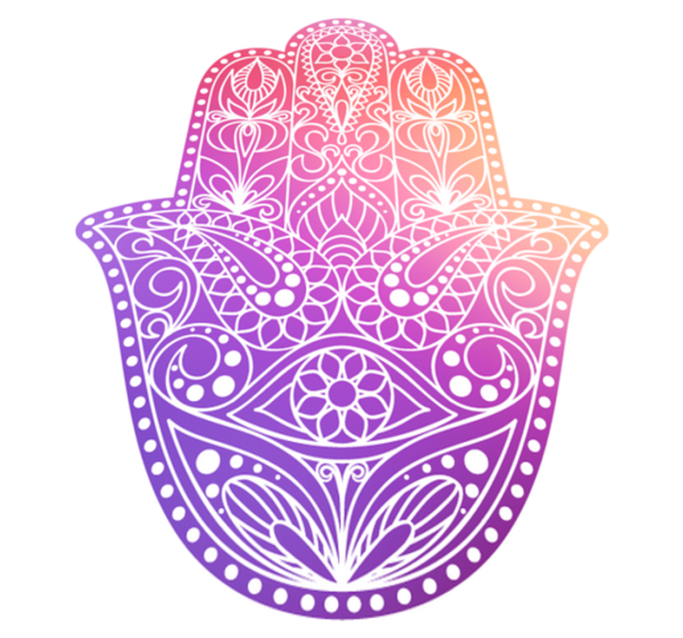 MANDALA HAND DESIGN mandala vinyl rug - TenStickers