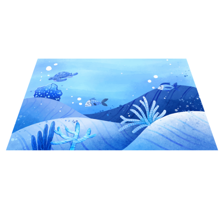 Ocean Scene nature vinyl rug - TenStickers
