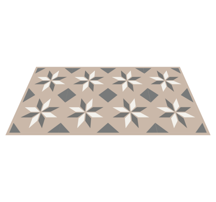 Star patterns beige vinyl rug - TenStickers