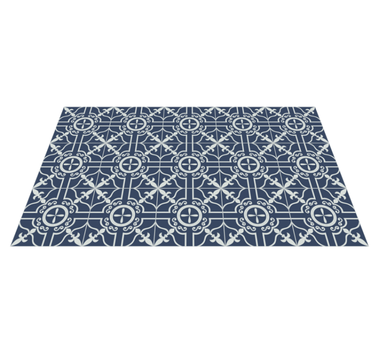 Classic tiles pattern bedroom vinyl rug - TenStickers