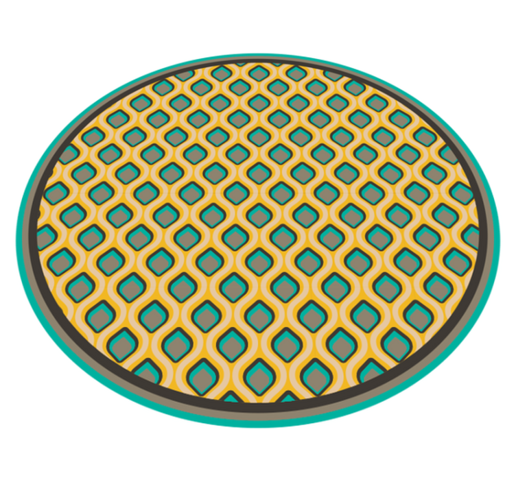 Mod mid century pattern kitchen vinyl rug - TenStickers