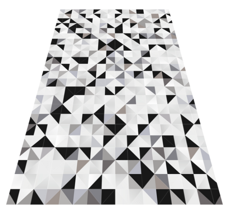 Triangular Contrast Pattern geometric vinyl rug - TenStickers