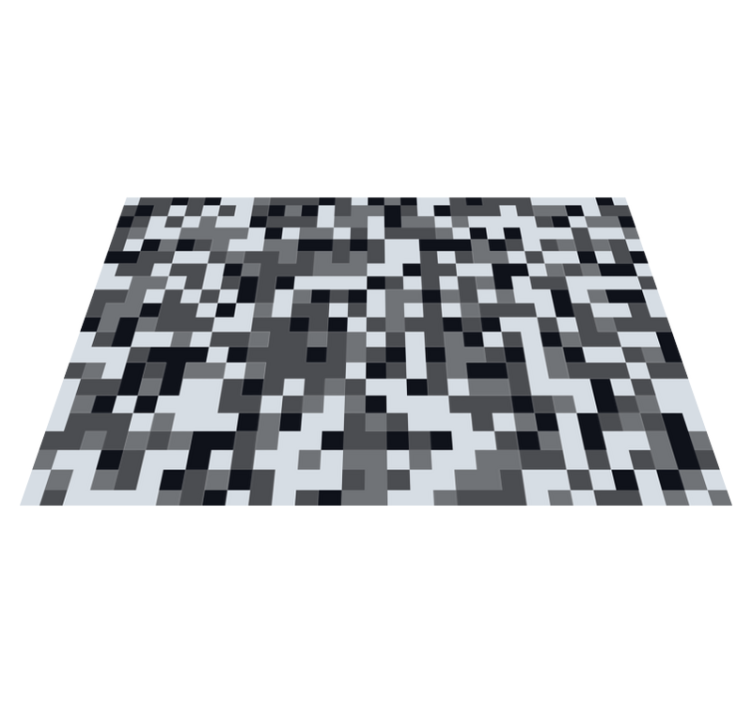 Pixelated grey pattern geometric vinyl rug - TenStickers