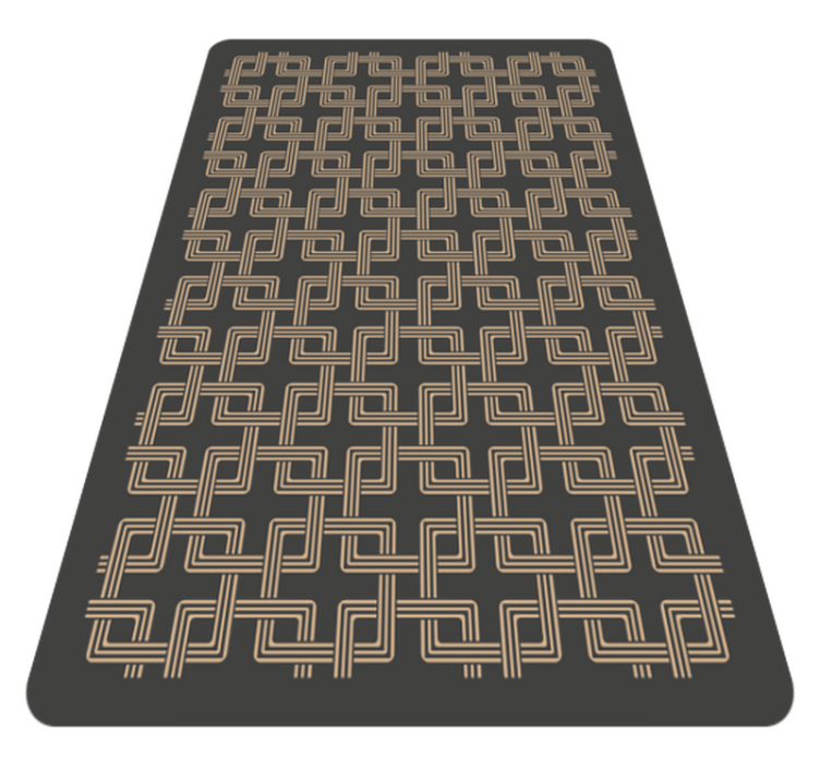 Elegant Line Patterns mosaic vinyl rug - TenStickers