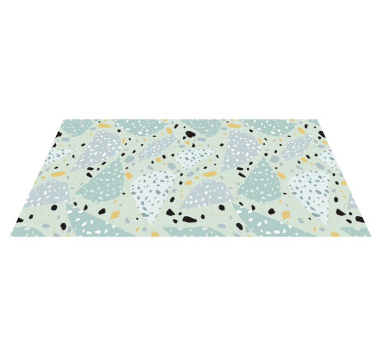 Abstract pebble shape textured vinyl rug - TenStickers