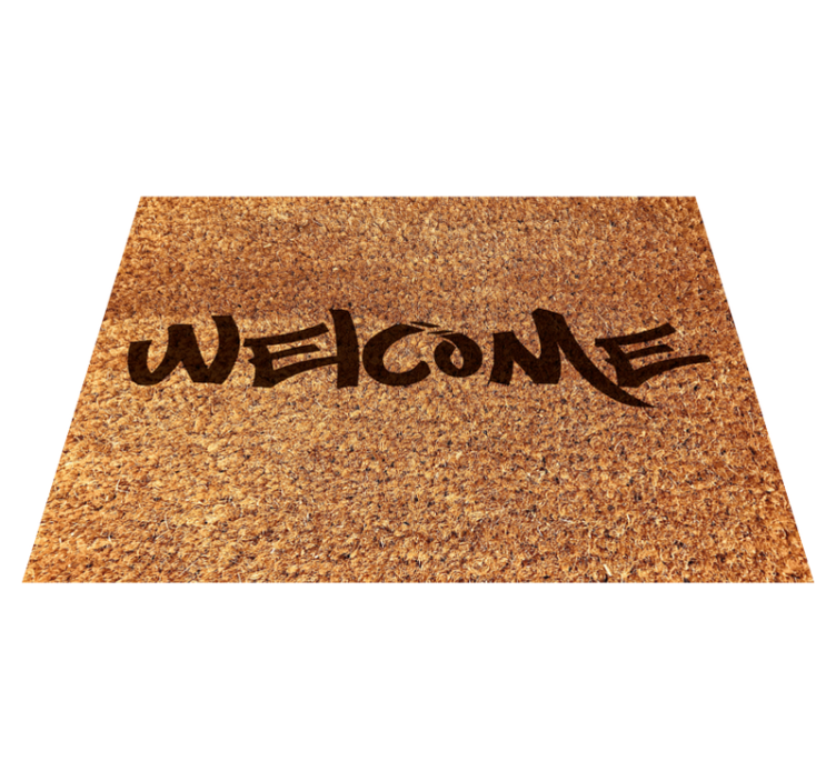 Welcome coir young style custom rug - TenStickers
