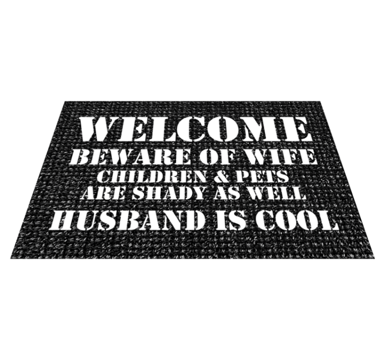 Humorous entrance welcome custom rug - TenStickers