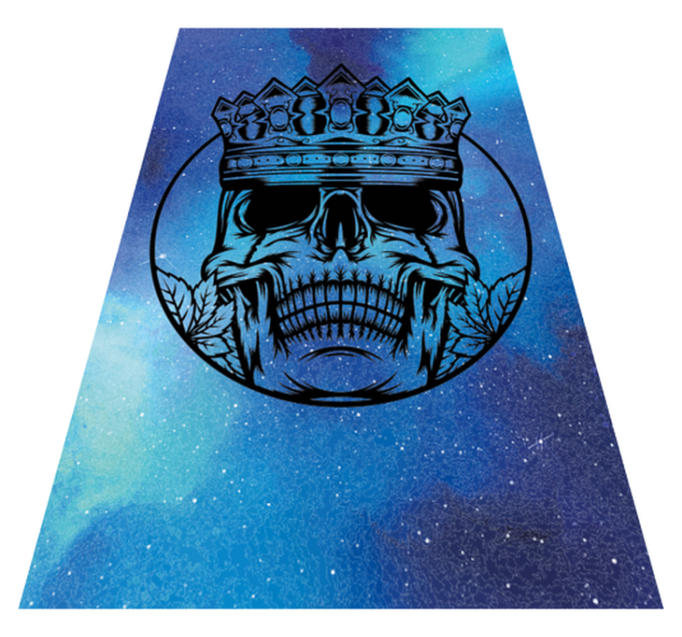 Royal Skull Art textured vinyl rug - TenStickers