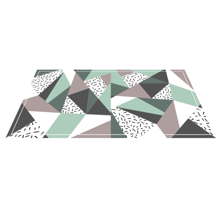 Abstract Triangular Shapes geometric vinyl rug - TenStickers