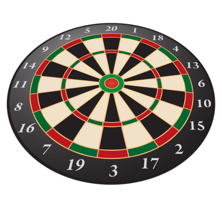 Dartboard Style teen vinyl rug - TenStickers