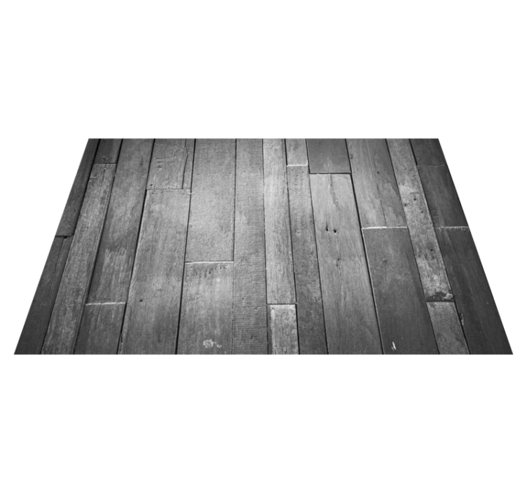 Modern grey finish wood effect vinyl rug - TenStickers