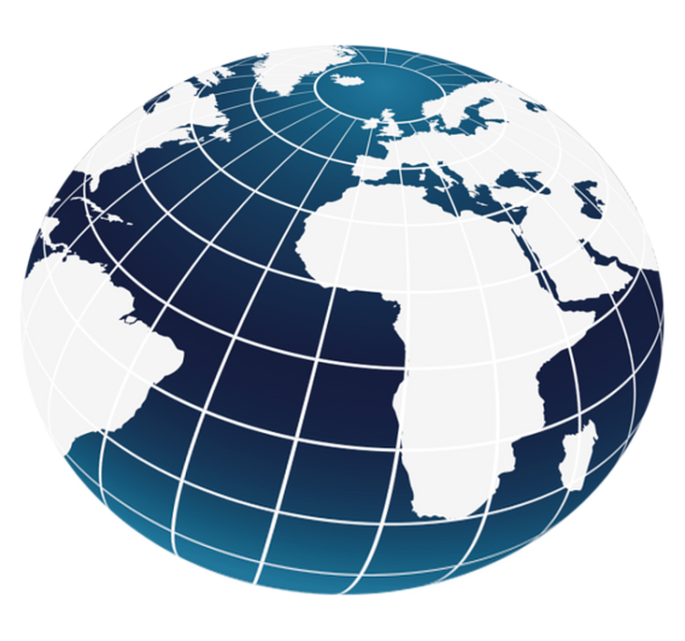 With meridians world map vinyl rug - TenStickers