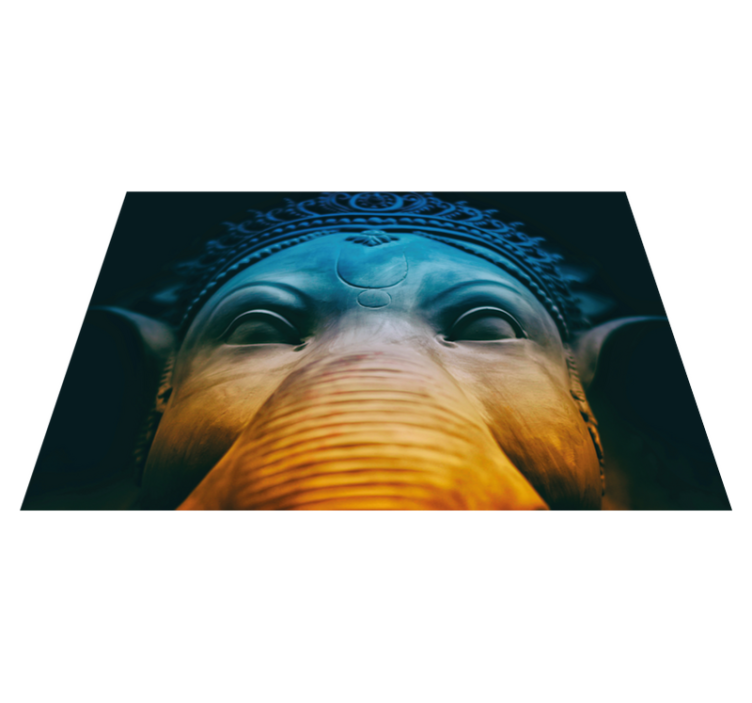ETHEREAL ELEPHANT FACES ethnic vinyl rug - TenStickers