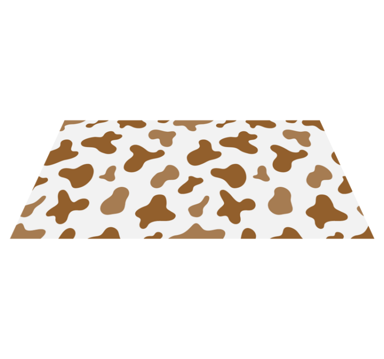 Cowhide brown design animal print vinyl rug - TenStickers