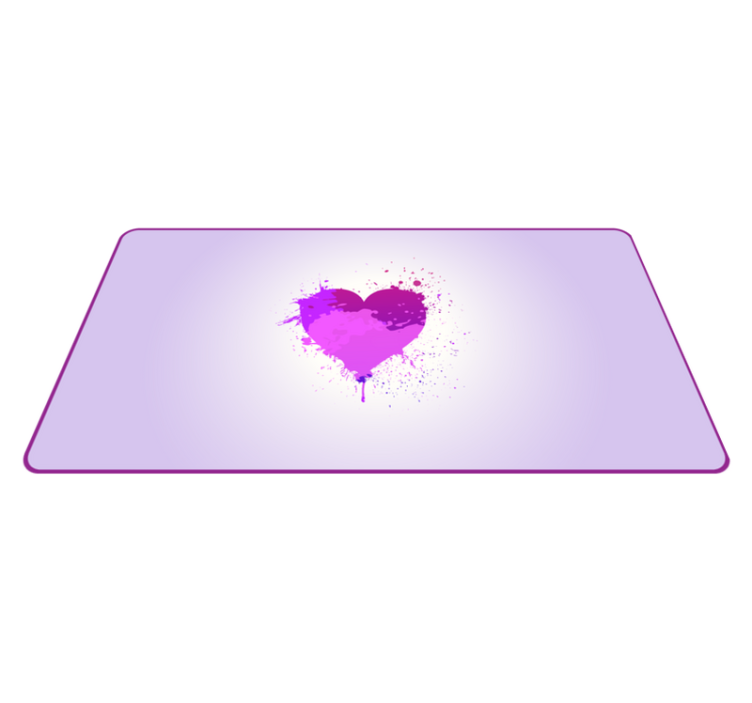 Purple heart splash teen vinyl rug - TenStickers