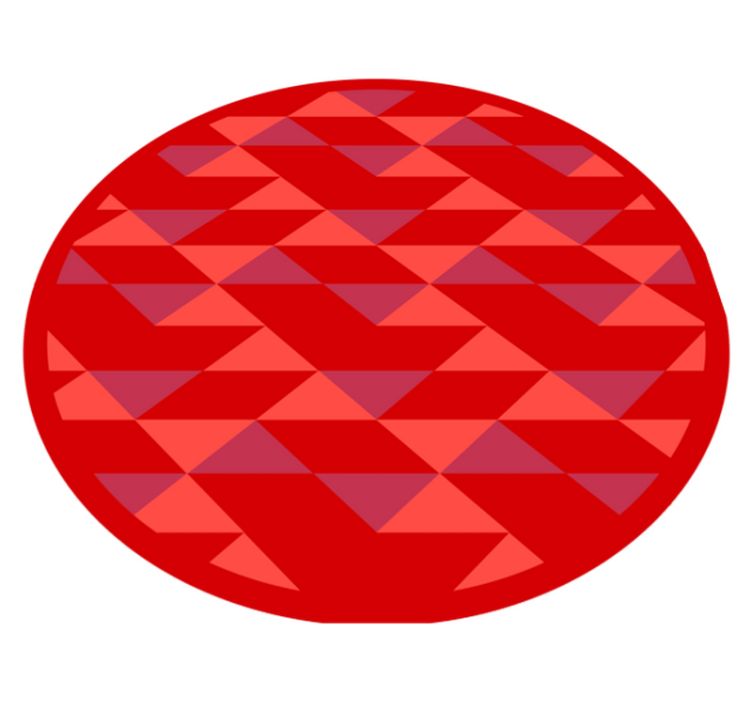 RED TRIANGLE PATTERN geometric vinyl rug - TenStickers