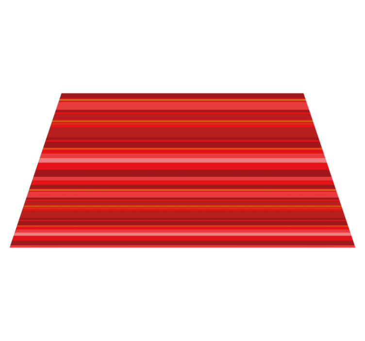 Vibrant red pattern striped vinyl rug - TenStickers