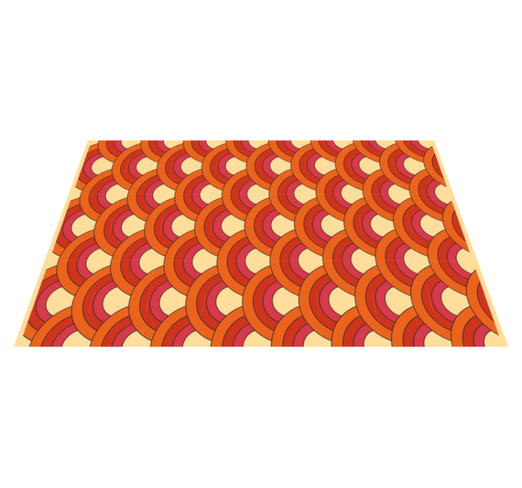 Vibrant Wave Motifs geometric vinyl rug - TenStickers