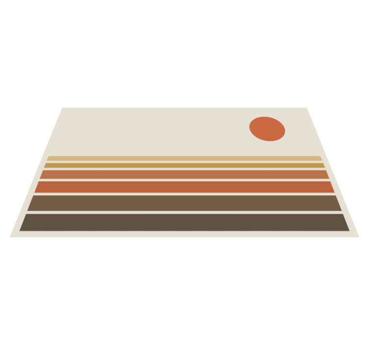 Sunset stripe pattern bedroom vinyl rug - TenStickers