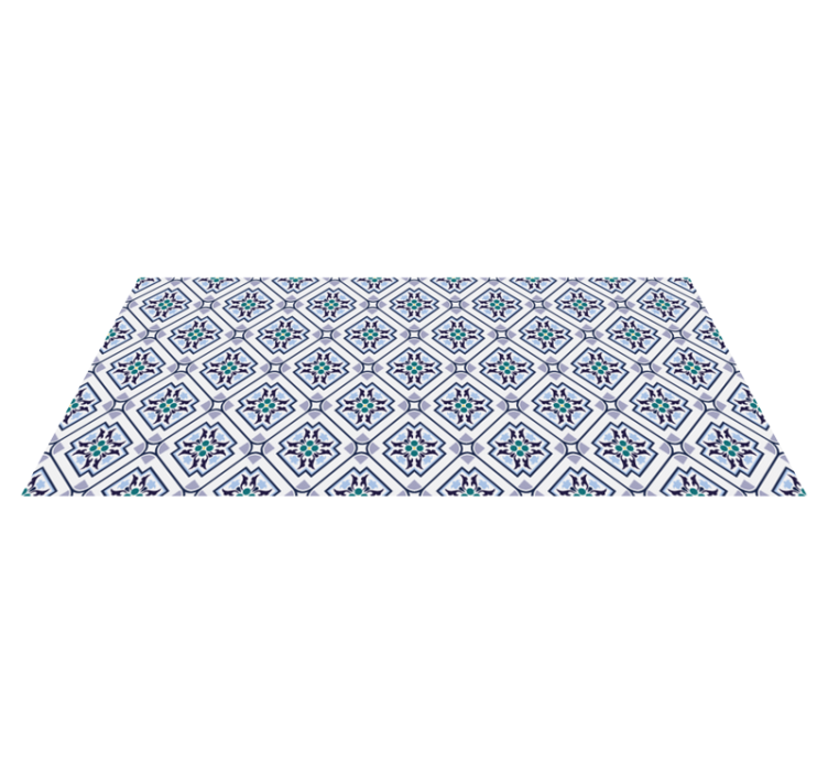 Delicate abstract flower tile carpet - TenStickers