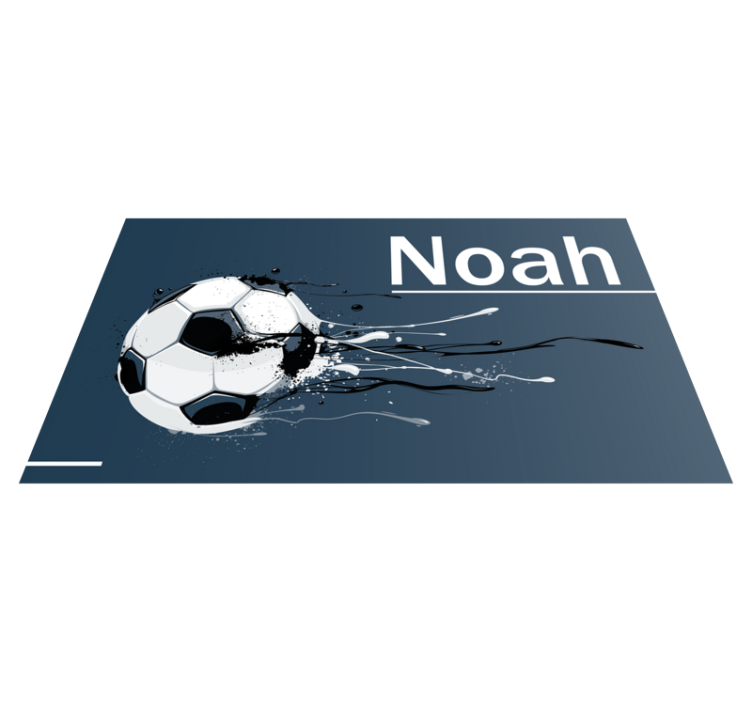 Cool kids personalised football vinyl mat - TenStickers