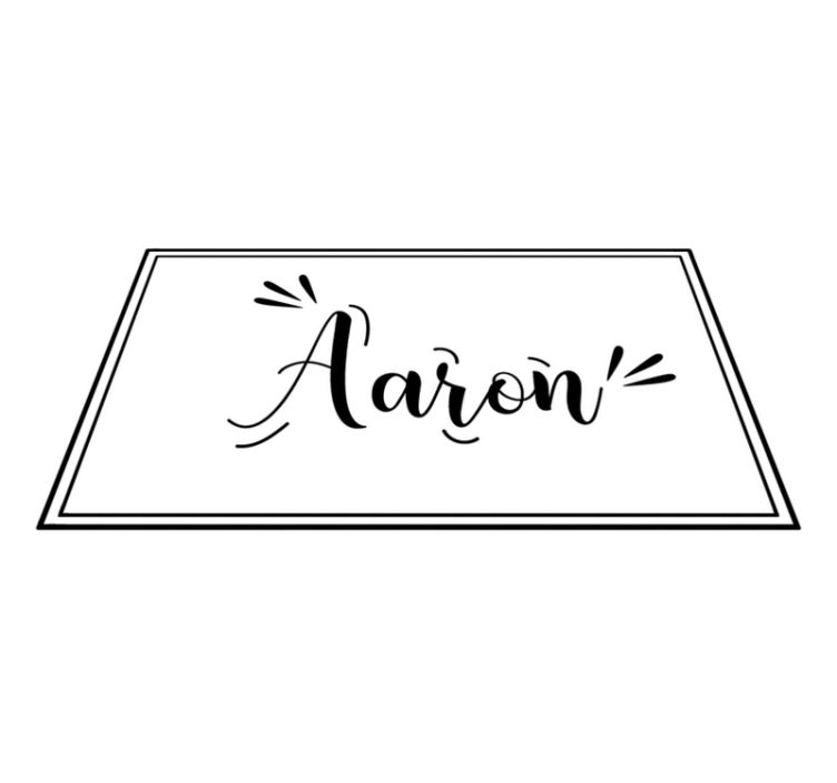 Minimalistic custom name bedroom vinyl rug - TenStickers