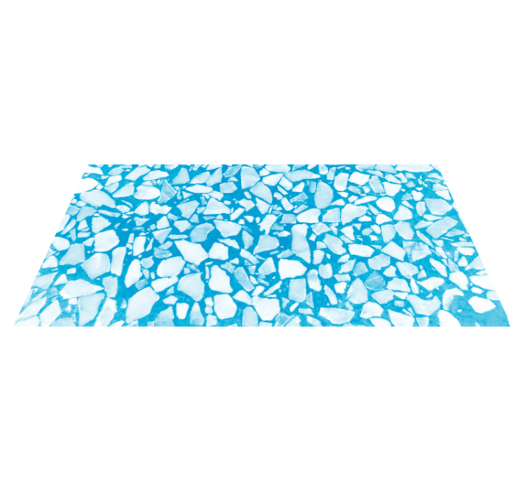 Chill Azure Mosaic stone effect vinyl rug - TenStickers