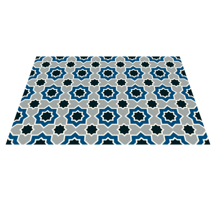 Islamic geometric pattern kitchen vinyl rug - TenStickers