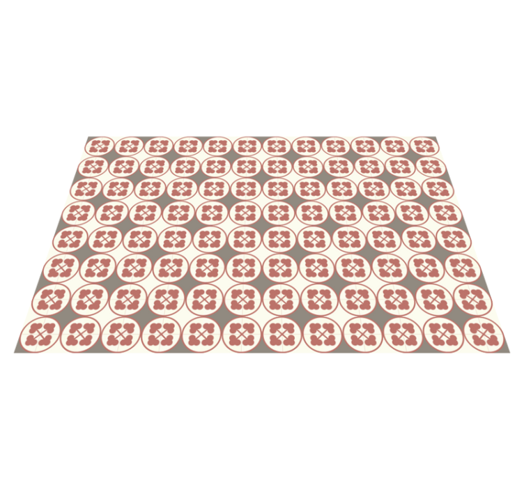 Circular Pattern Tiles marble vinyl rug - TenStickers
