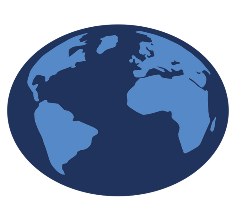 Globe Representation world map vinyl rug - TenStickers