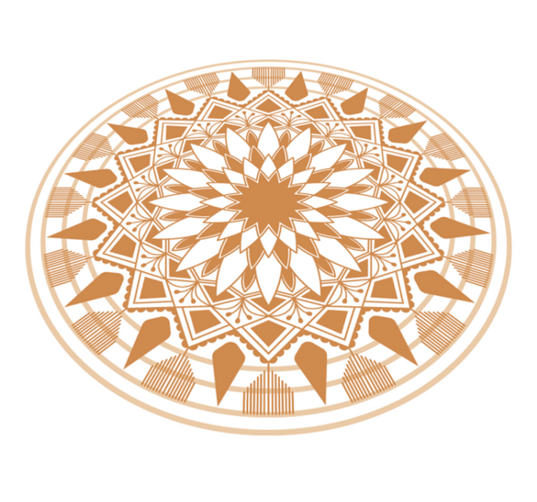 Complex geometric arrangement mandala vinyl rug - TenStickers