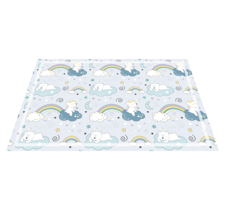 Overcast Reverie kids vinyl rug - TenStickers