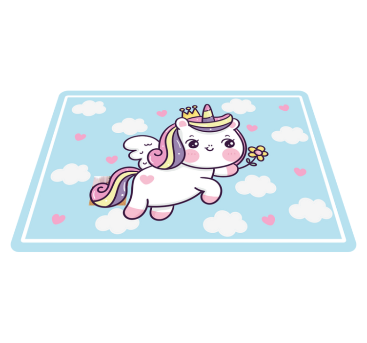 Cute Unicorn Fantasy kids vinyl rug - TenStickers