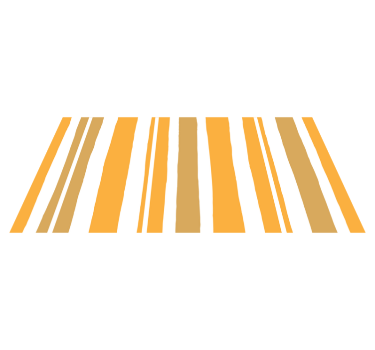 Warm orange lines striped vinyl rug - TenStickers