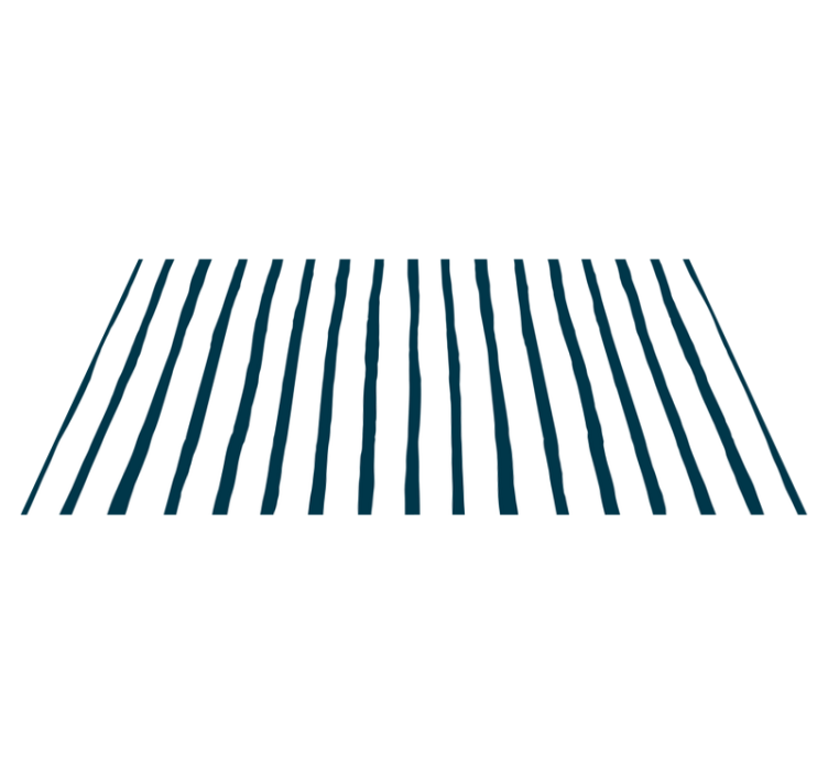 Blue and white motif striped vinyl rug - TenStickers