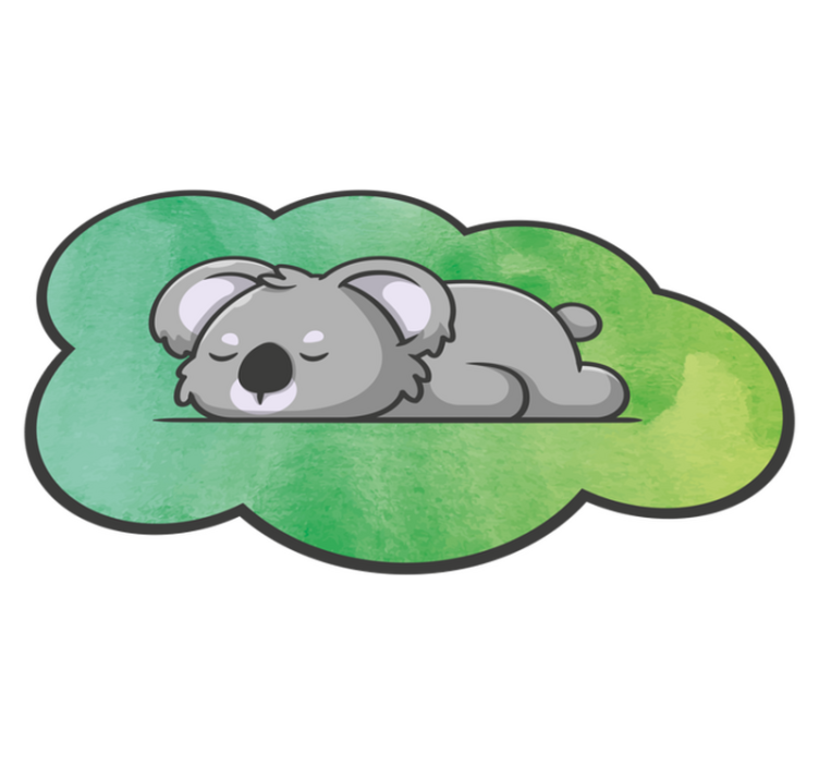 Slumbering Koala nursery vinyl rug - TenStickers