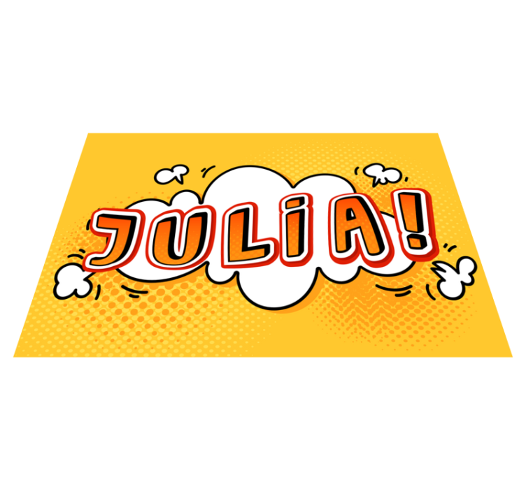 Superhero comics book effect personalized mat - TenStickers