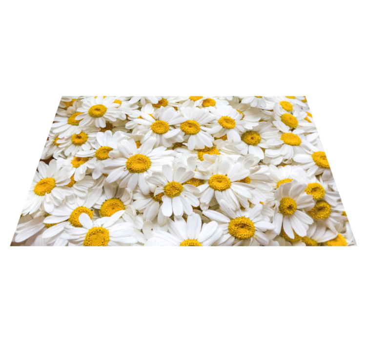 Daisy flowers image floral rug - TenStickers