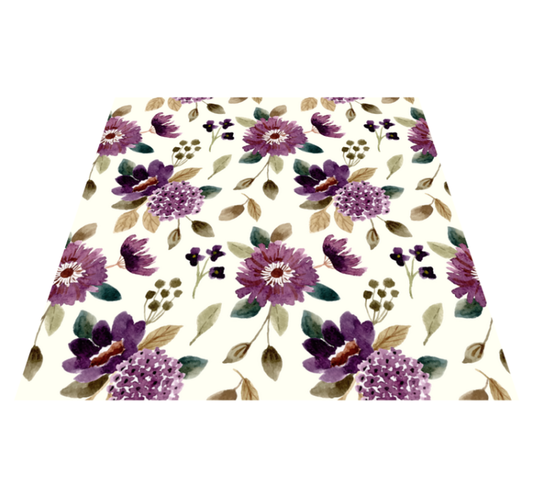 Blooming Joy floral vinyl rug - TenStickers