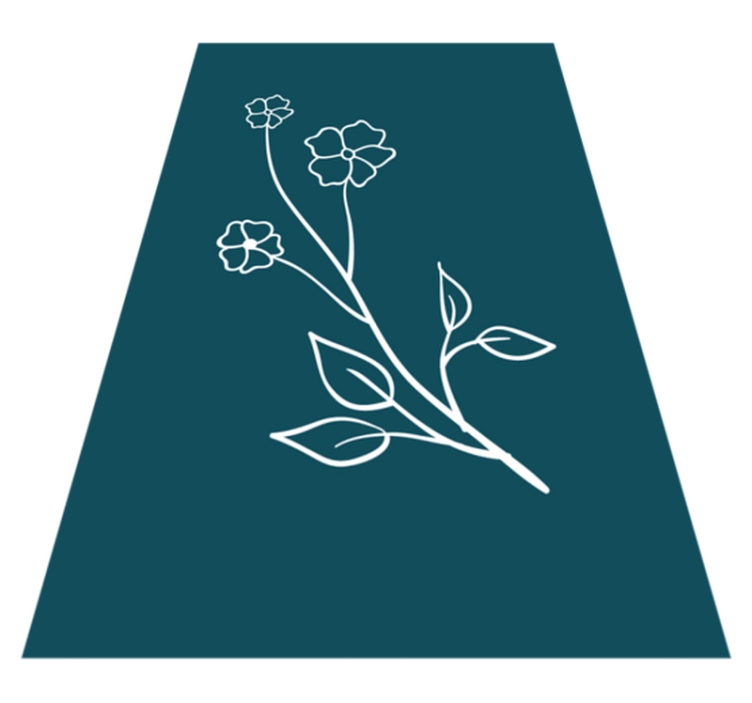 Vivid Botanical Stem floral vinyl rug - TenStickers