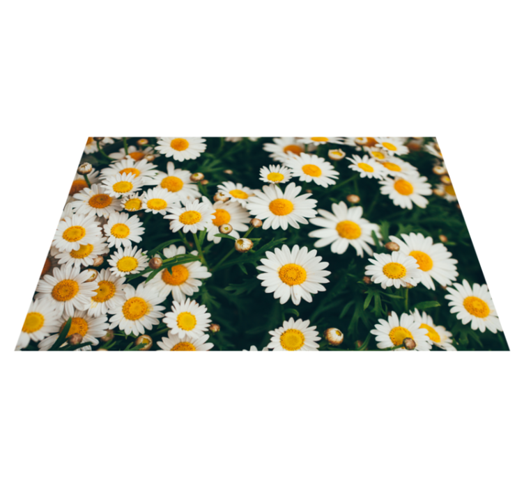 Daisy Flower Print floral vinyl rug - TenStickers