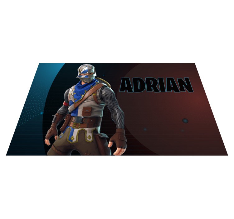 Heroic gaming character teen vinyl rug - TenStickers