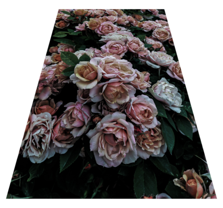 Graceful Botanical Arrangement floral vinyl rug - TenStickers