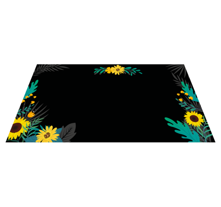 Vivid Flower Arrangement floral vinyl rug - TenStickers