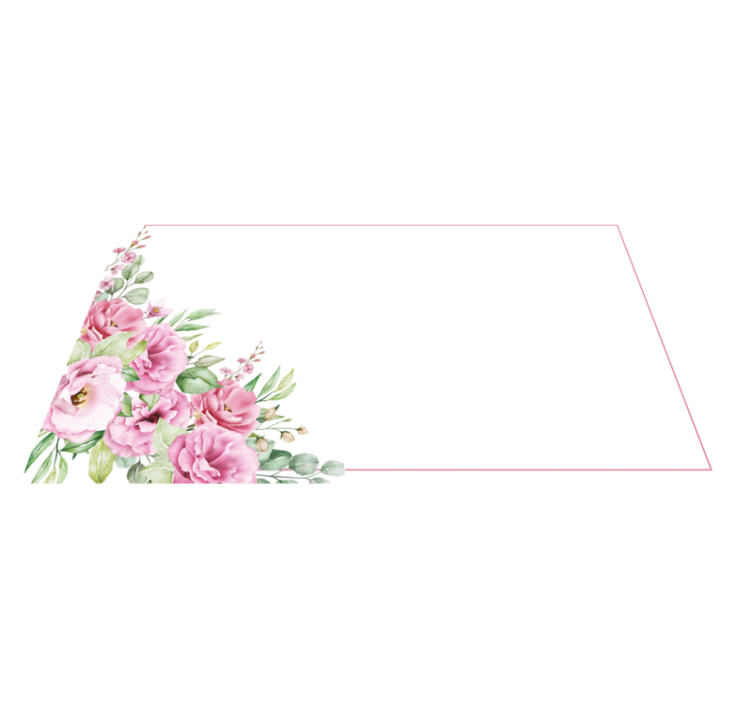 Pink elegant arrangement floral vinyl rug - TenStickers