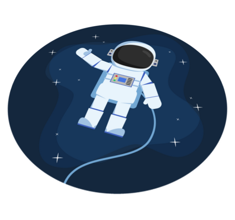 Cosmonaut quest kids vinyl rug - TenStickers