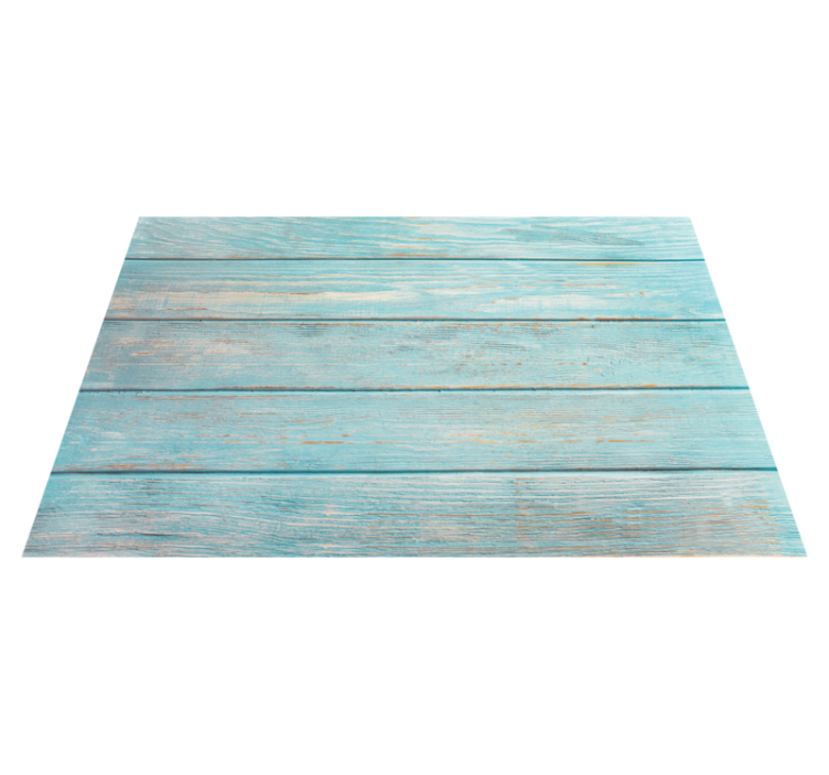 Distress aqua panels bathroom vinyl rug - TenStickers
