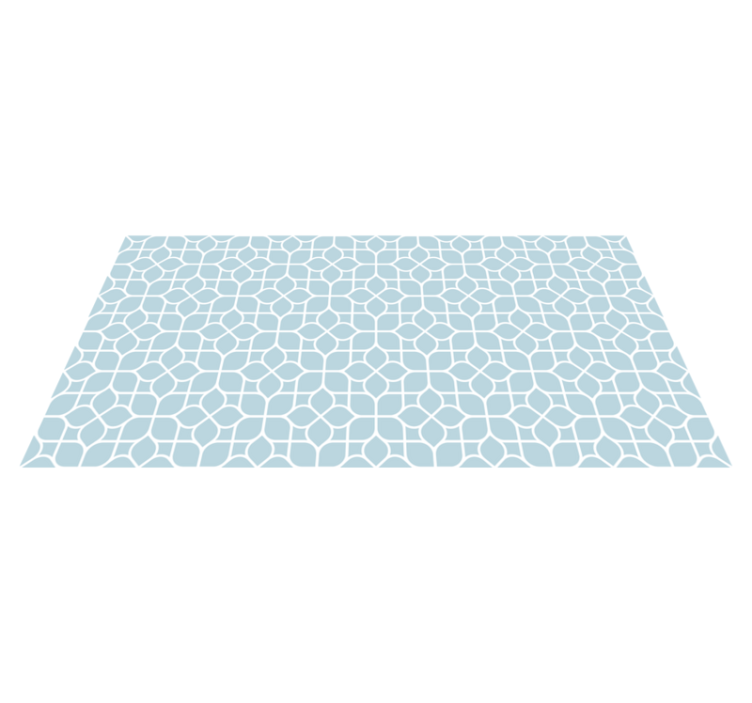 White and grey elements geometric vinyl rug - TenStickers